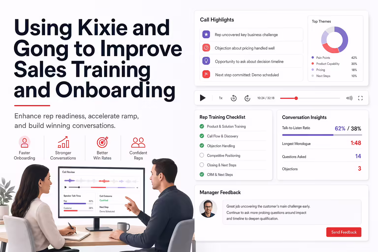 Using Kixie and Gong to Improve Sales Training and Onboarding