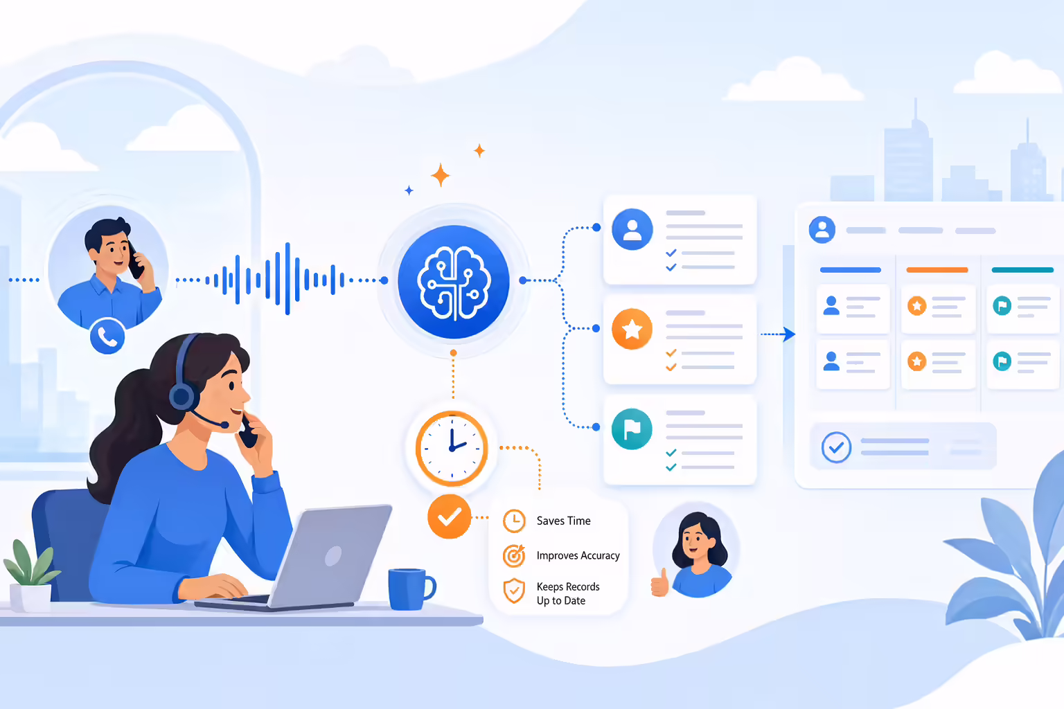 AI call summaries syncing sales notes to CRM