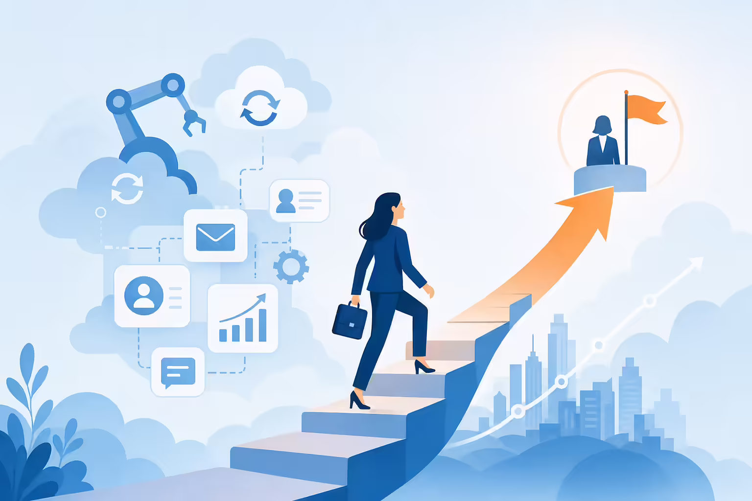 Commercial leadership career path rising through sales automation tools