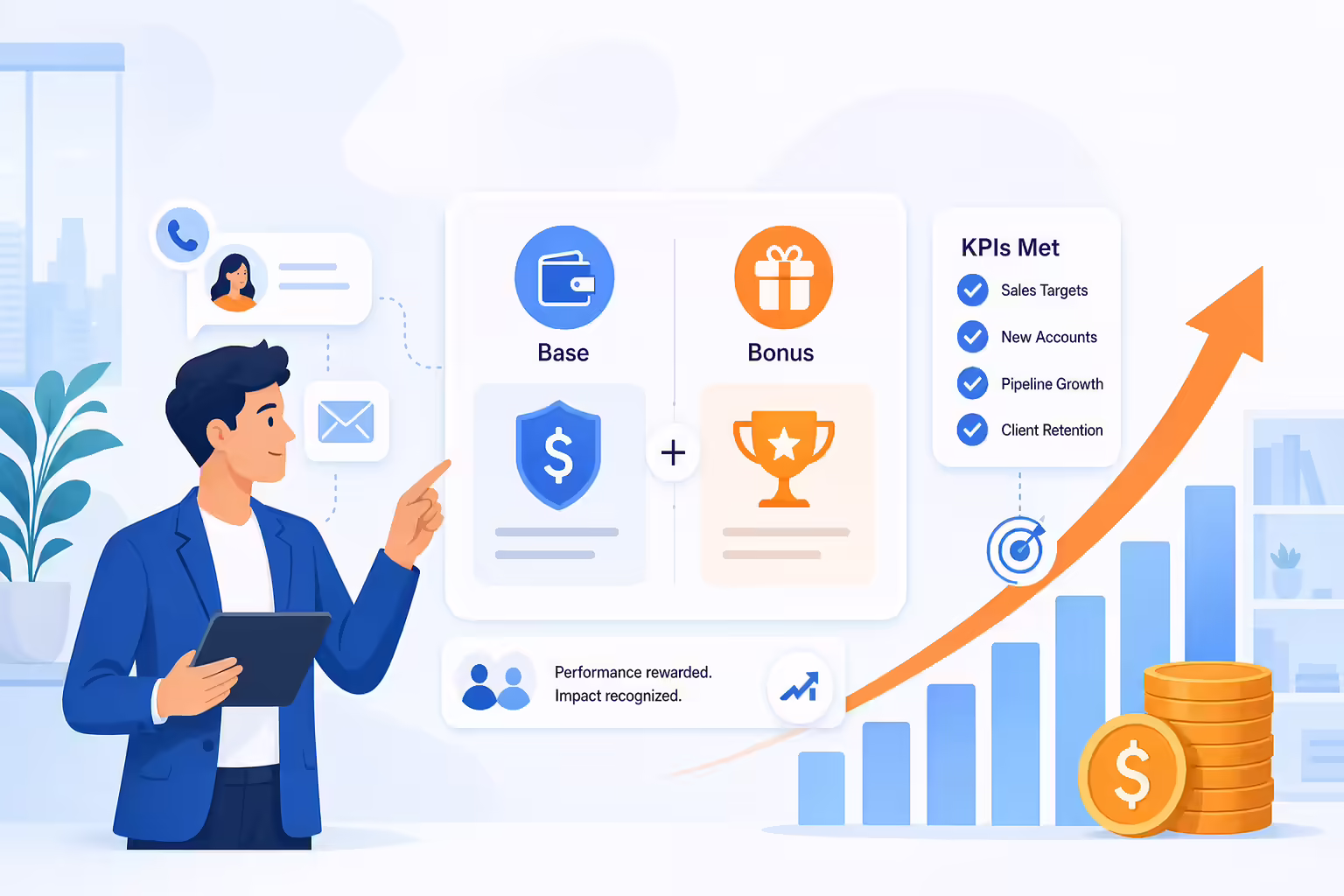 Client development manager salary and bonus compensation workflow