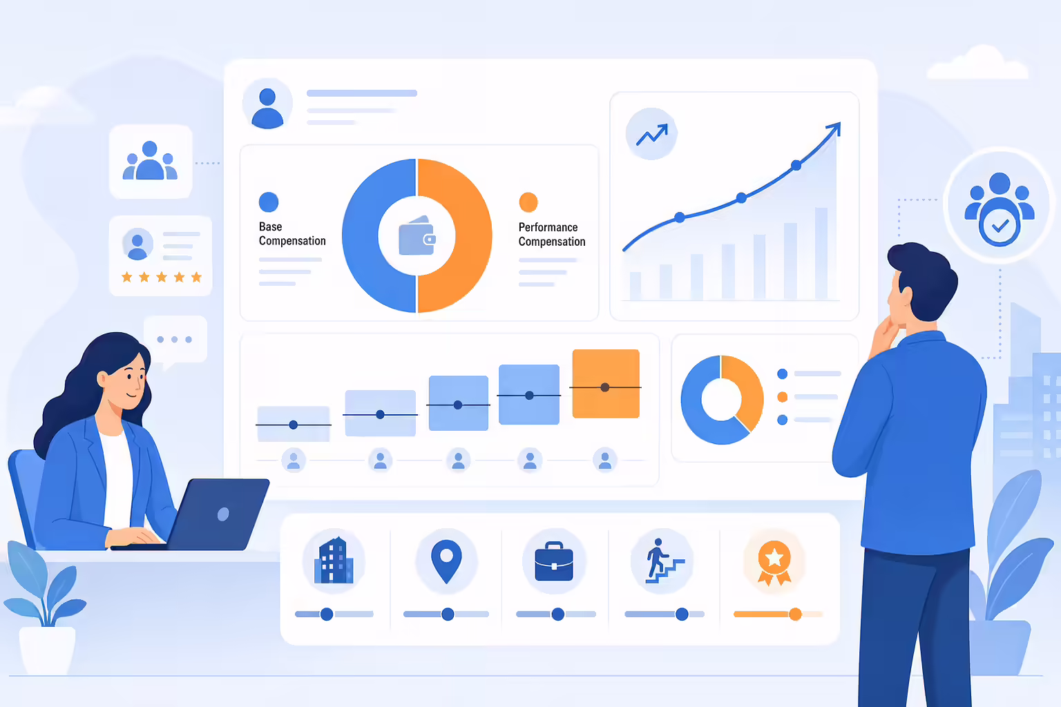 Customer success executive salary factors illustration