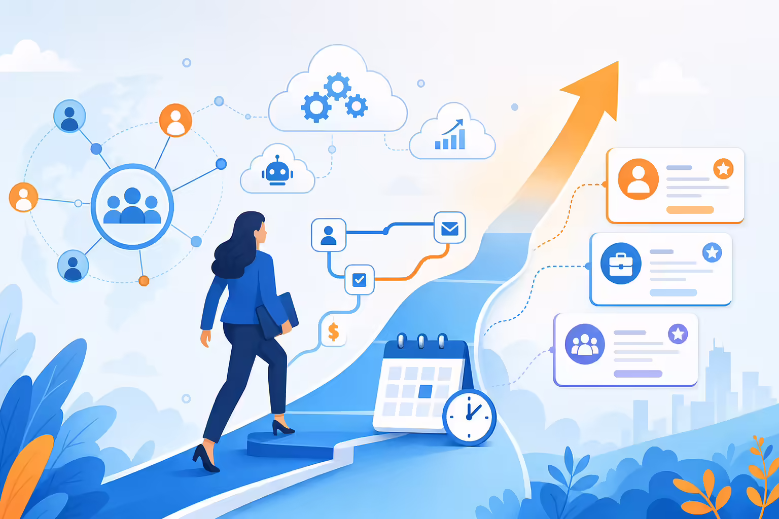 Partner sales manager career outlook growth illustration