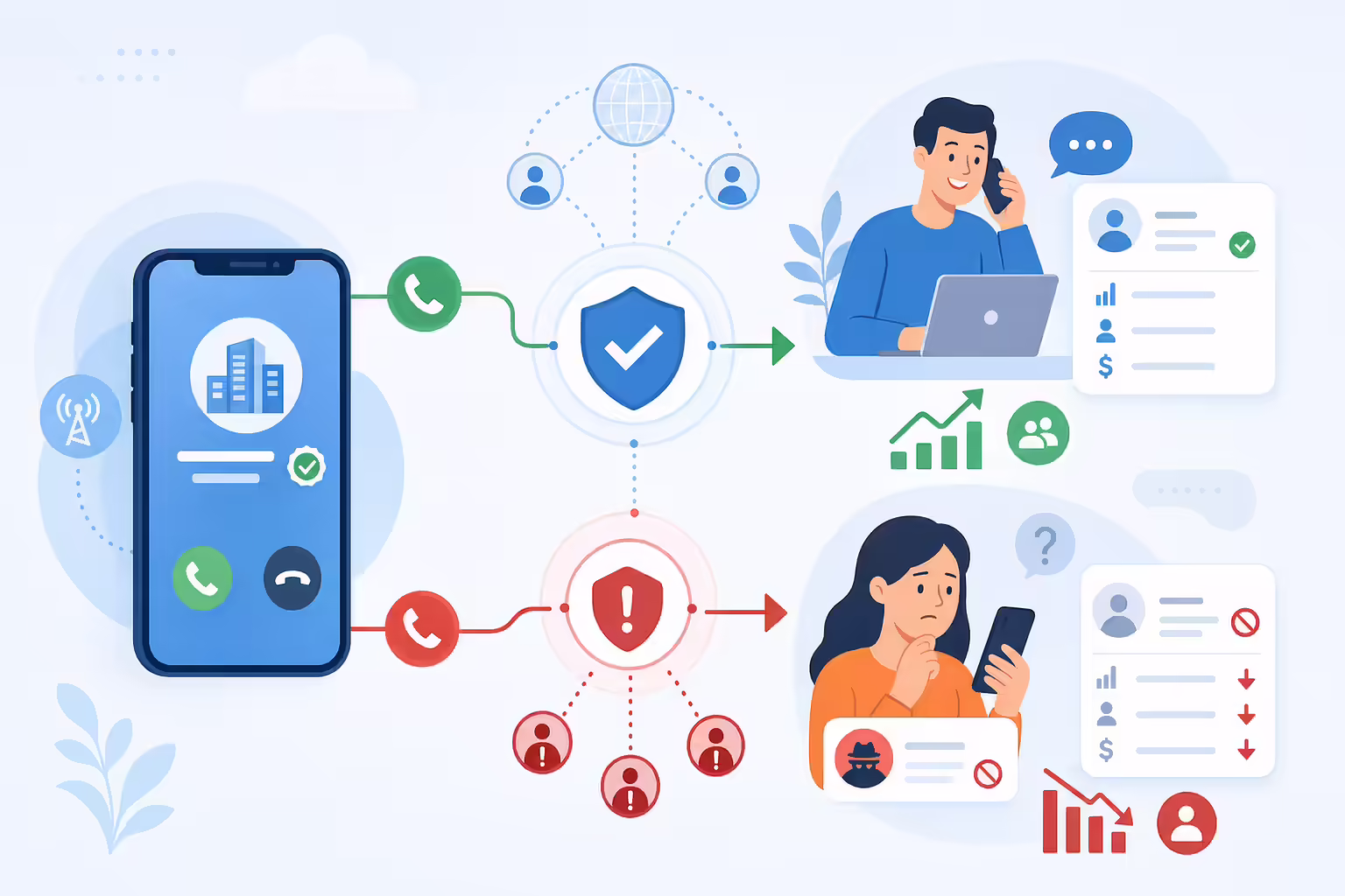 Verified caller ID reputation building trust in business calls