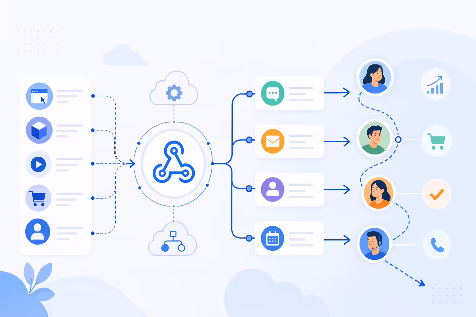 Event-based automation routing product signals into sales workflows