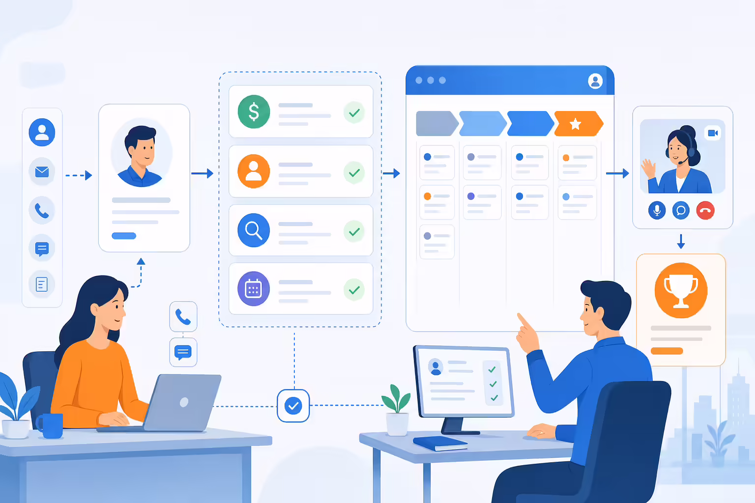 BANT qualification workflow feeding qualified prospects into a CRM pipeline