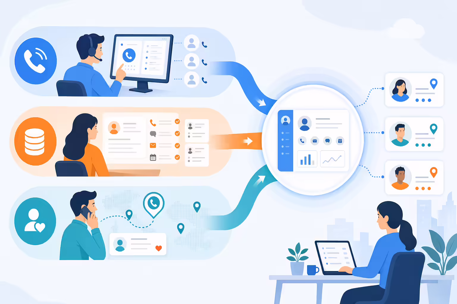 Zoho dialer use cases connecting outreach, CRM logging, and engagement