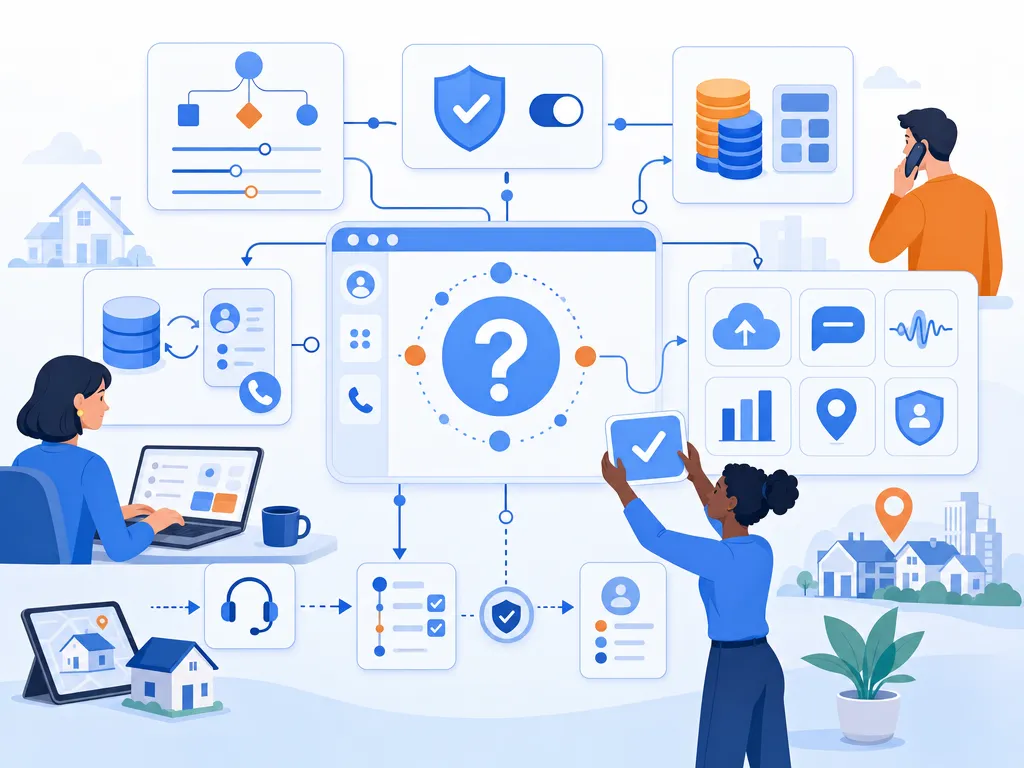 FAQs About Real Estate Dialers answer common buyer questions with a concise visual summary illustration