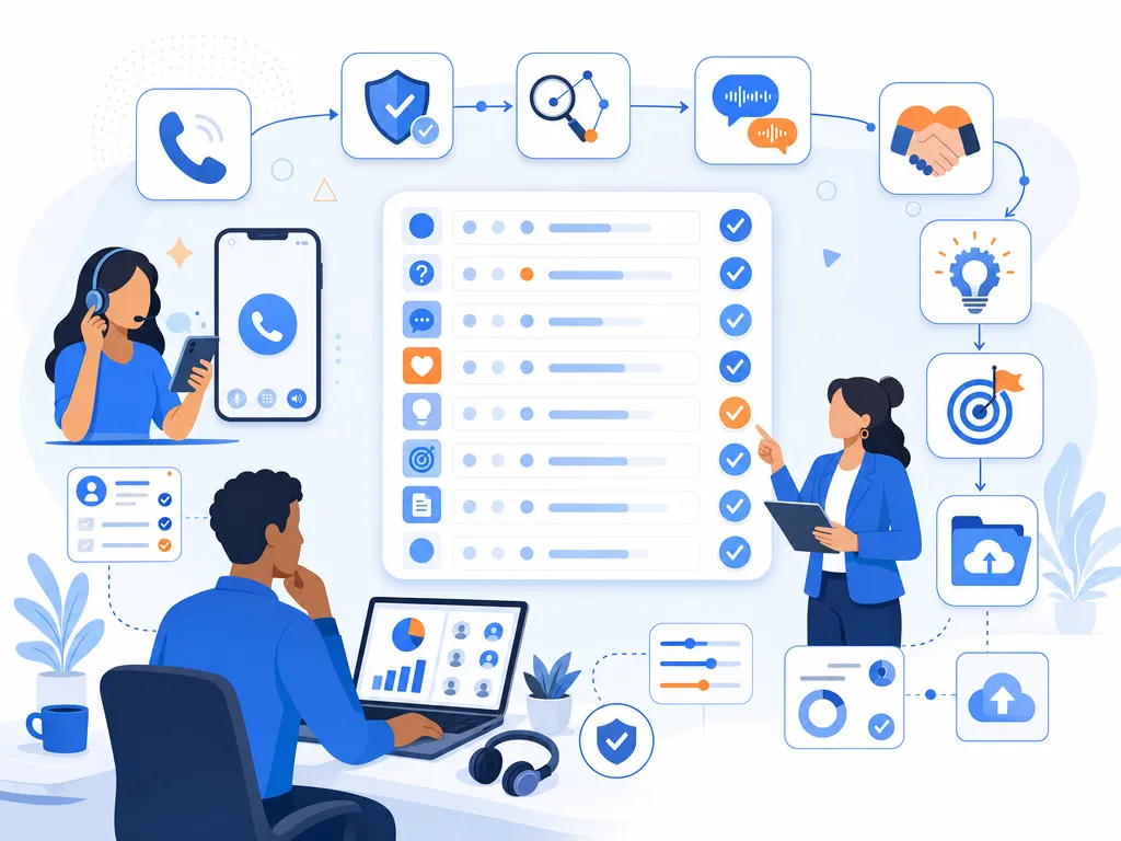 What to include in a call scorecard answer common buyer questions with a concise visual summary illustration