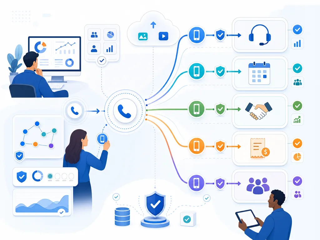 Use each caller ID number for one purpose show compliant workflow guardrails without legal-document imagery illustration