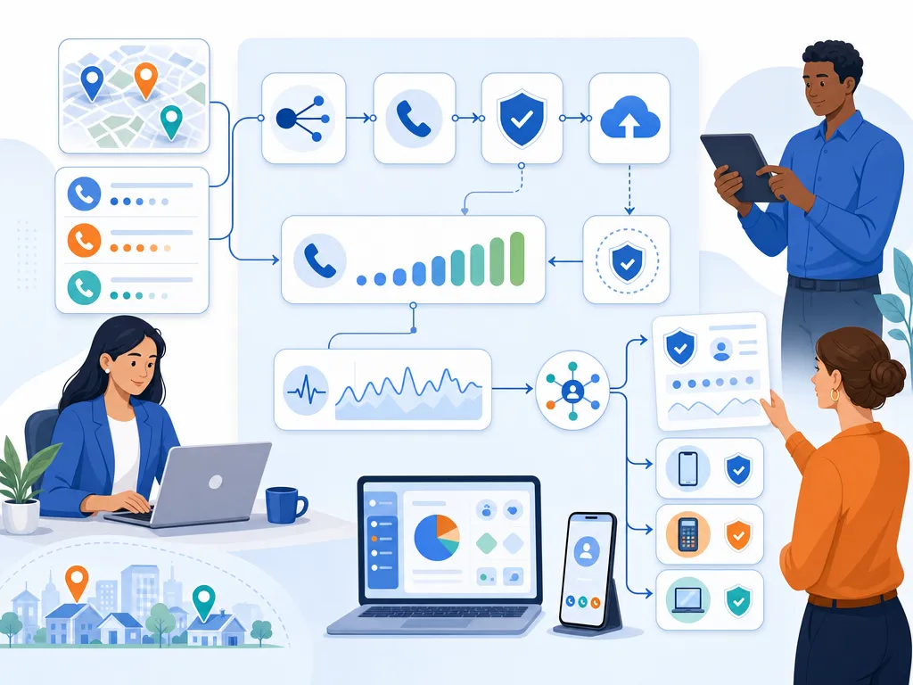 Does local presence help caller ID reputation show sales communication software in use by a revenue team illustration