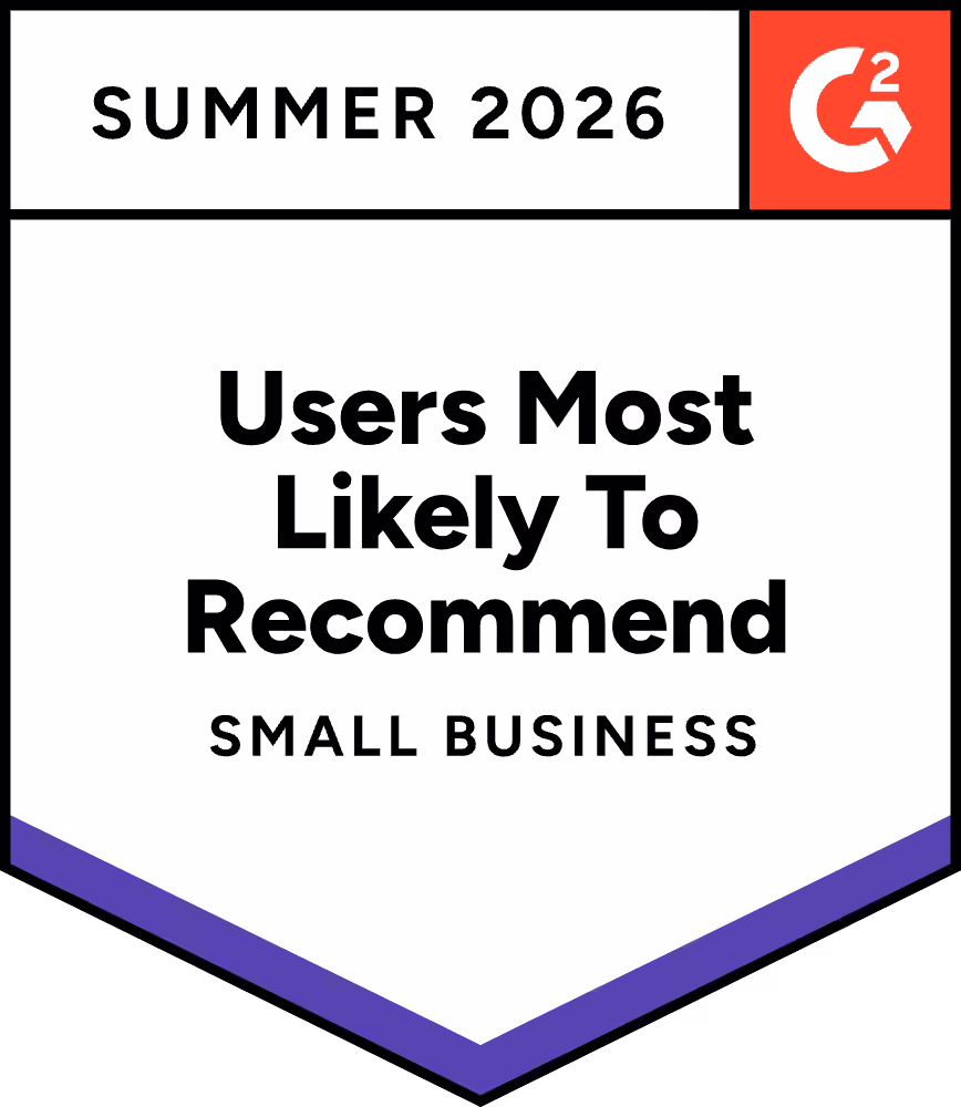 G2 Users Most Likely to Recommend