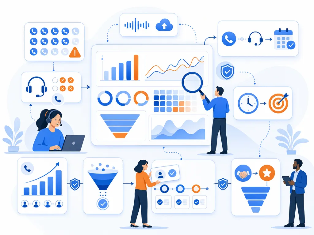 How to read a sales call dashboard answer common buyer questions with a concise visual summary illustration