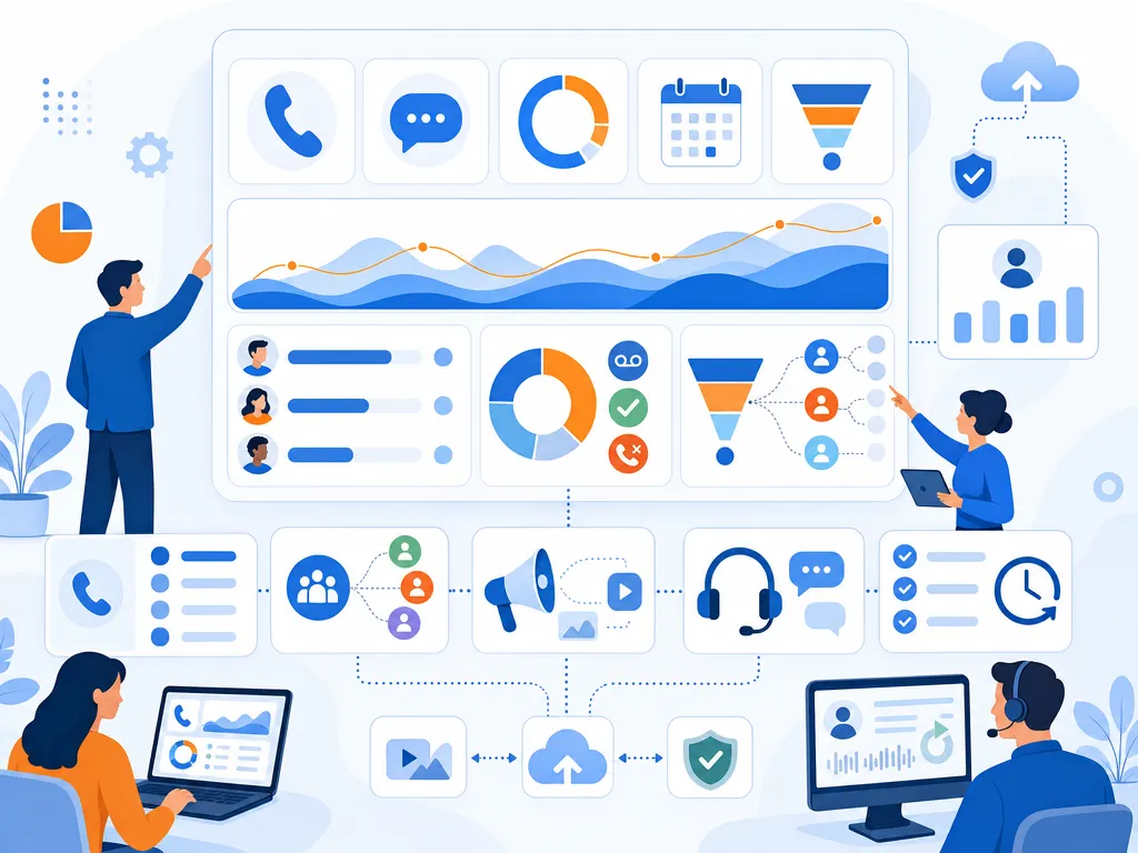 What to show first on your sales dashboard show abstract operating metrics using simple geometric charts and icons only; no dashboard UI, la