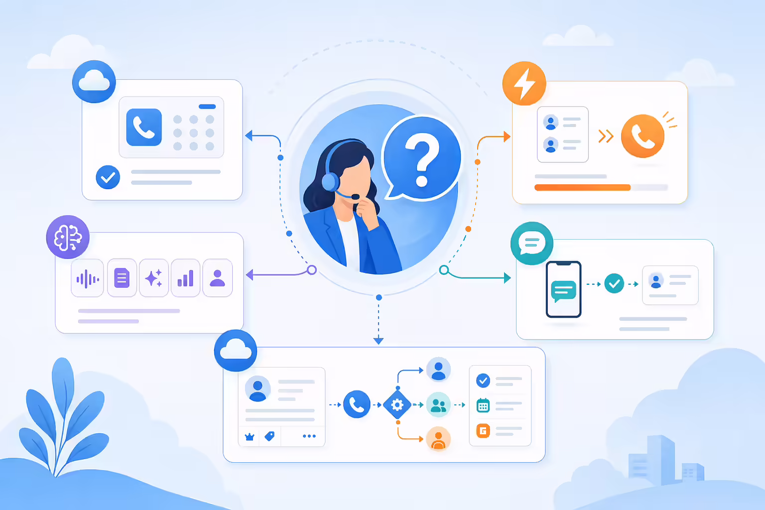FAQ knowledge hub for AI dialers Salesforce and CRM workflows