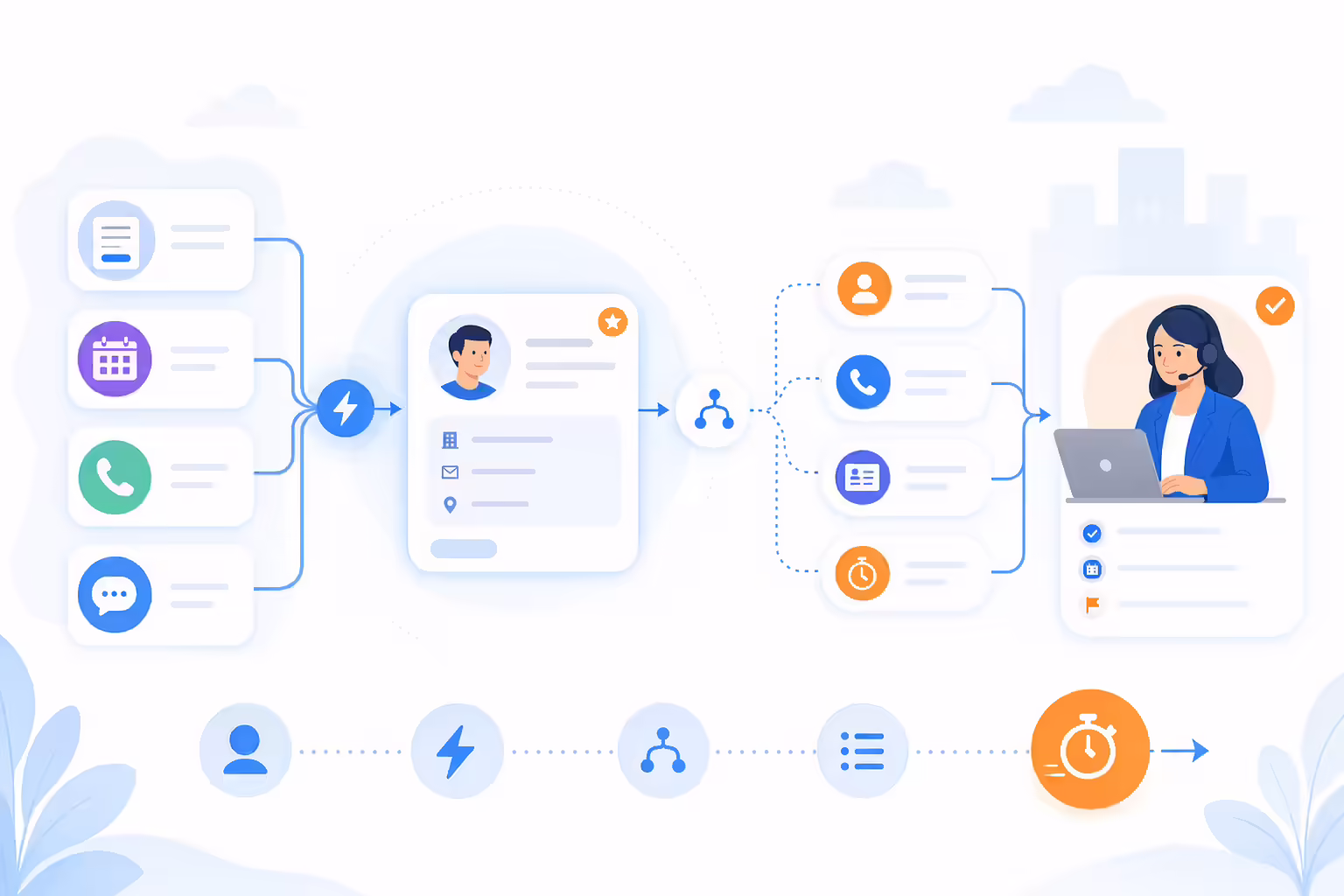 Speed to lead software routing new inbound leads to fast sales follow-up actions