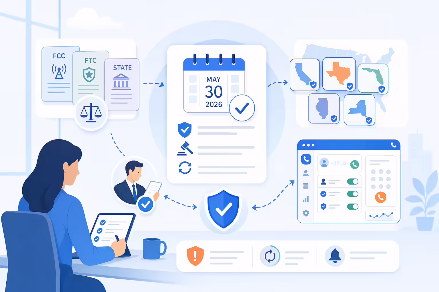 Telemarketing compliance update review workflow