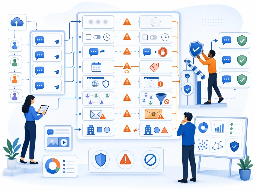 Common 10DLC campaign rejection risks across registration and messaging