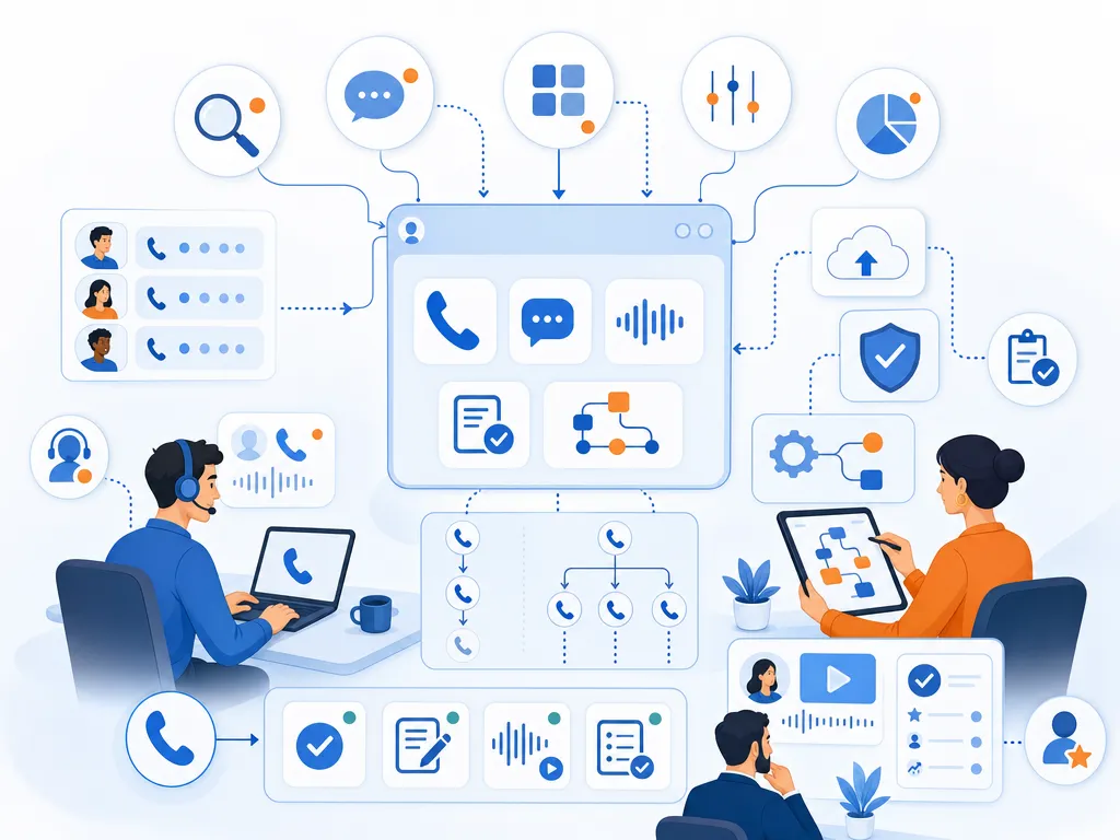 HubSpot dialer FAQs answer common buyer questions with a concise visual summary illustration