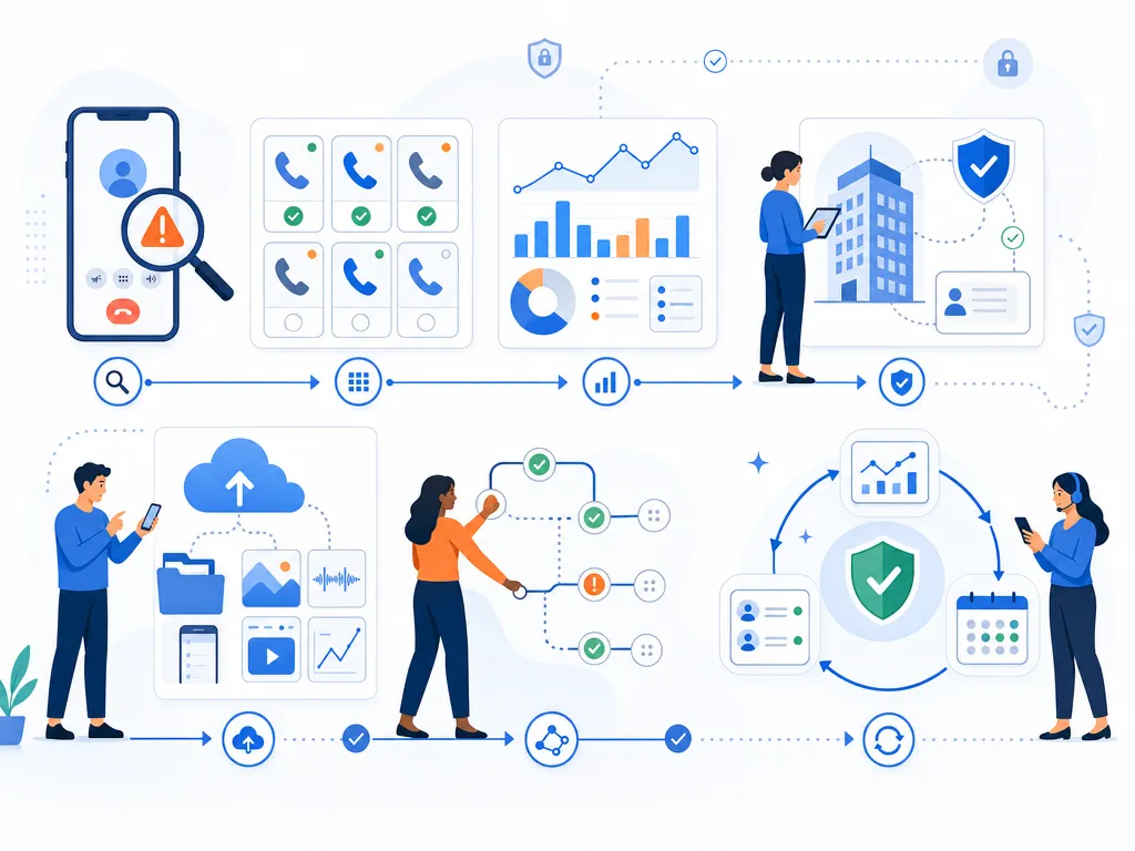 How spam remediation works show compliant workflow guardrails without legal-document imagery illustration