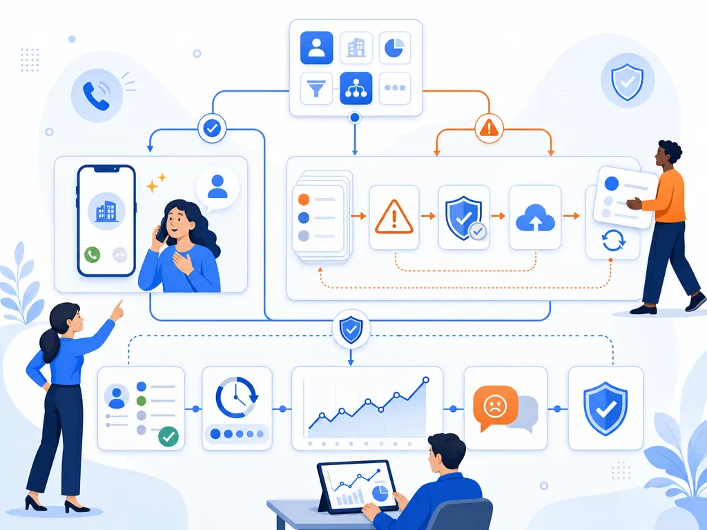 When to use branded caller ID or spam remediation show compliant workflow guardrails without legal-document imagery illustration