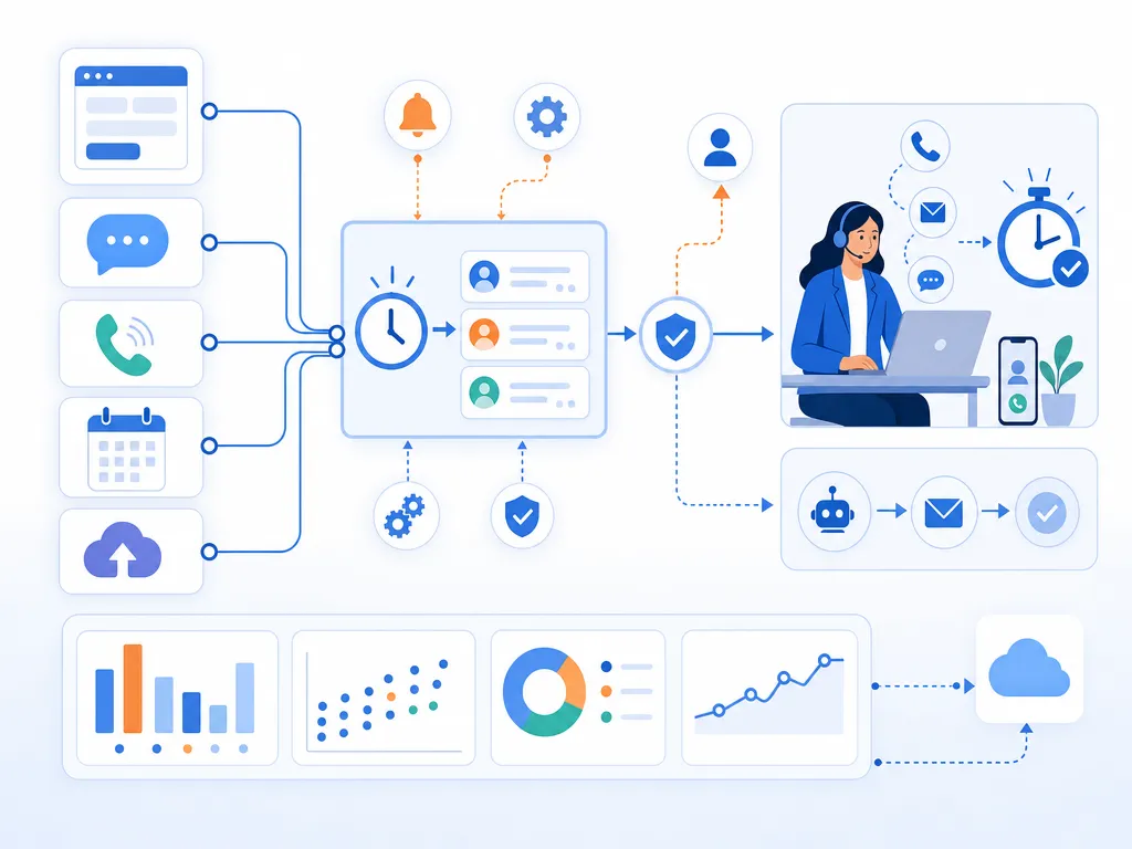 Lead response workflow from inquiry through routing and first contact