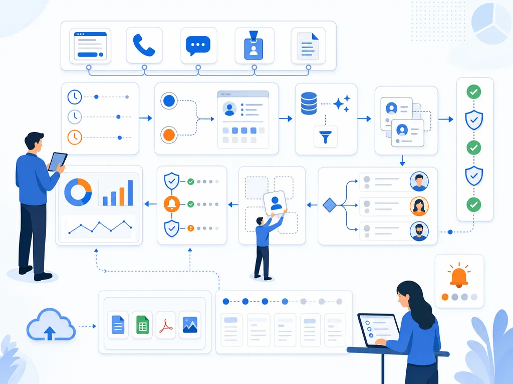 Lead response audit across CRM, routing, notification, and rep action steps