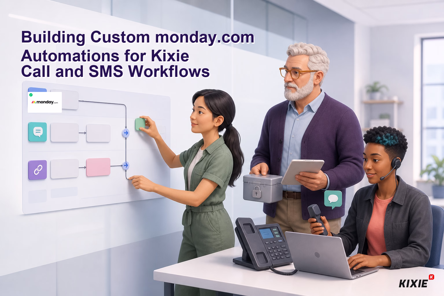 Building Custom monday.com Automations for Kixie Call and SMS Workflows