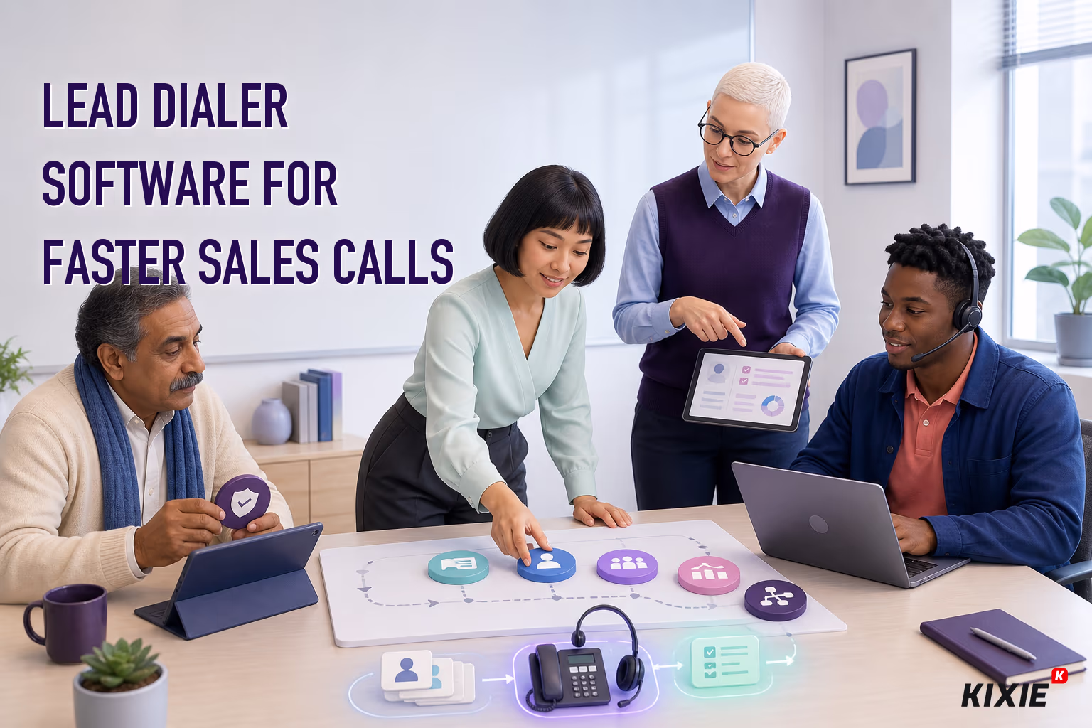 Illustration for Lead Dialer Software for Faster Sales Calls