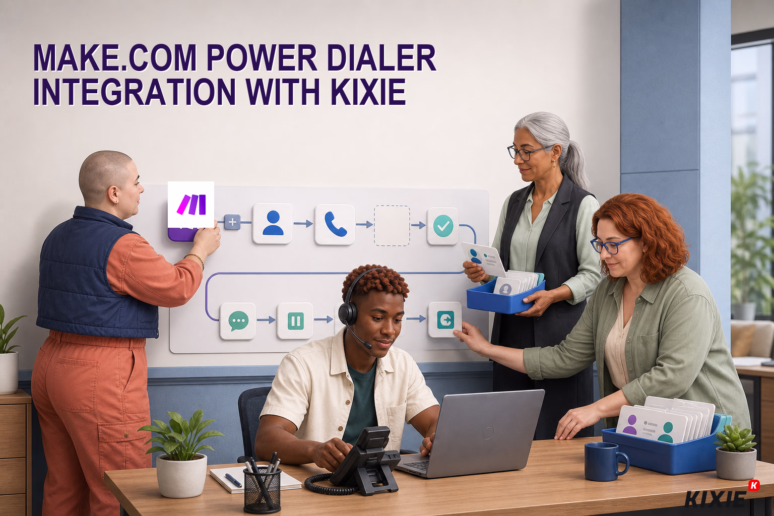 Make.com Power Dialer Integration With Kixie