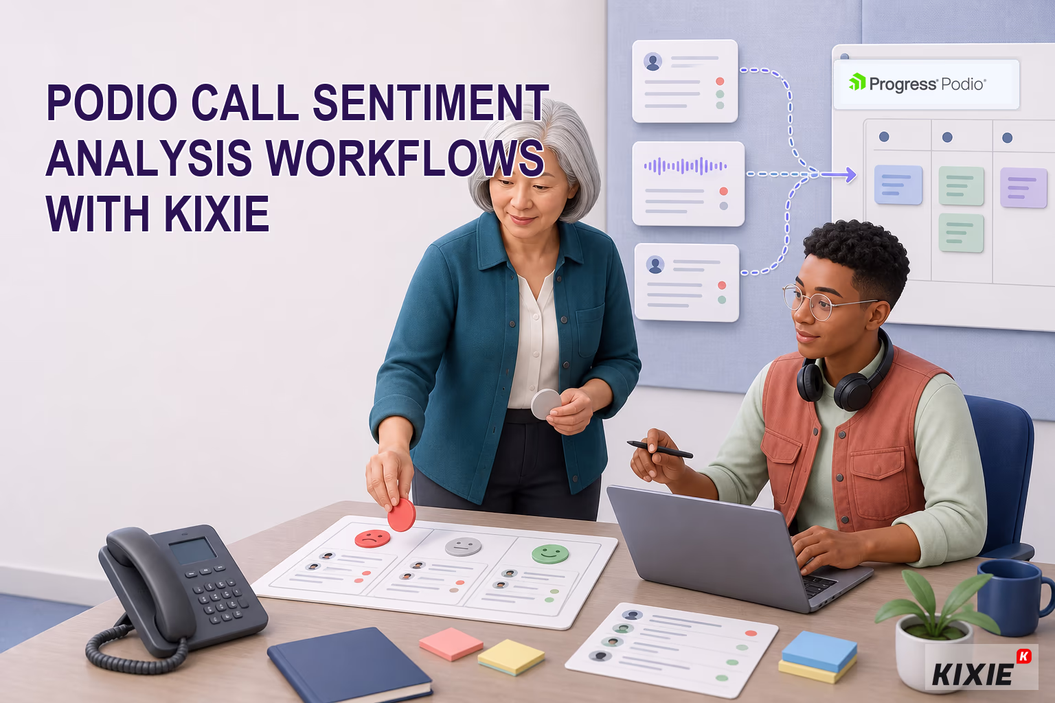 Podio Call Sentiment Analysis Workflows With Kixie
