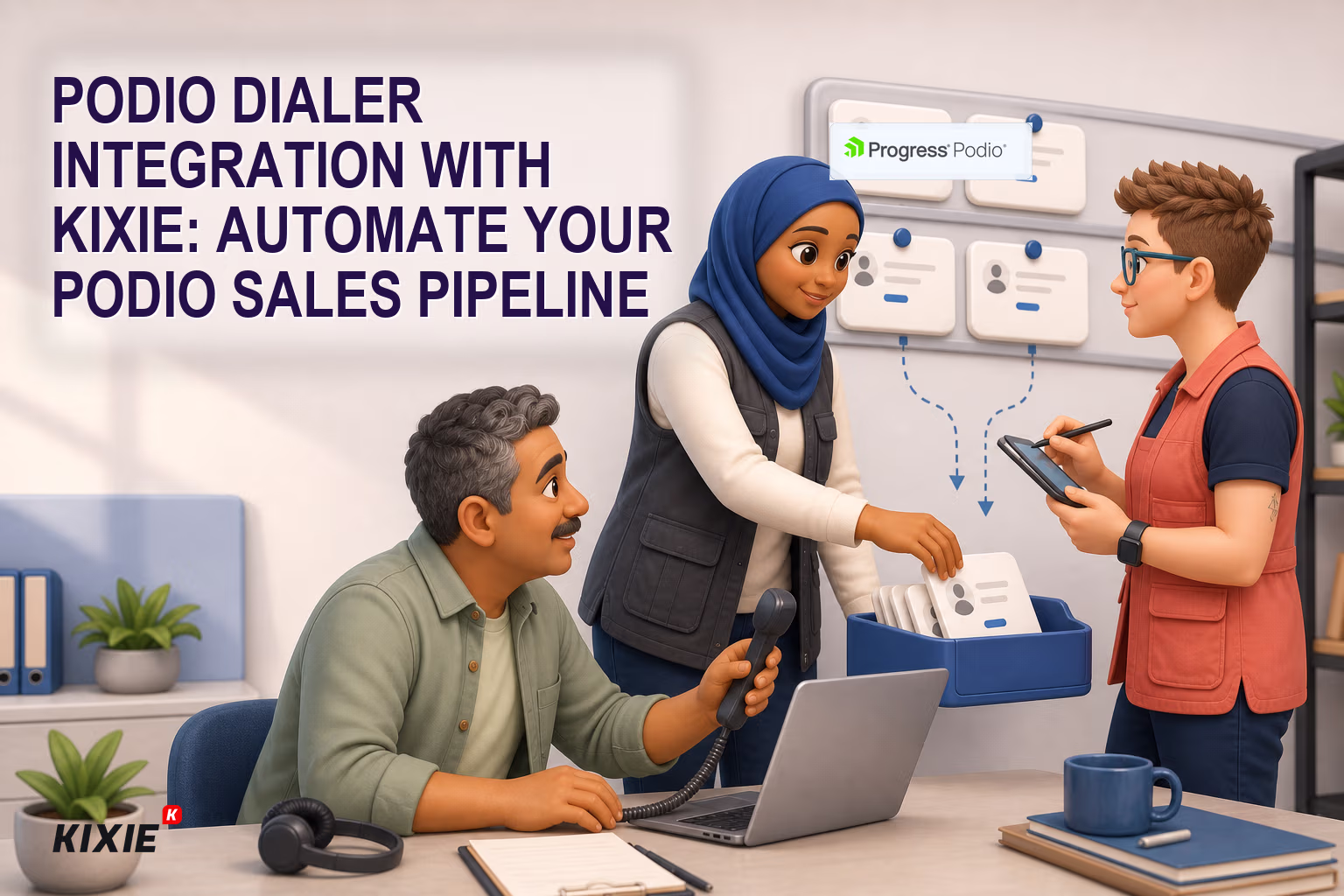Podio Dialer Integration with Kixie: Automate Your Podio Sales Pipeline