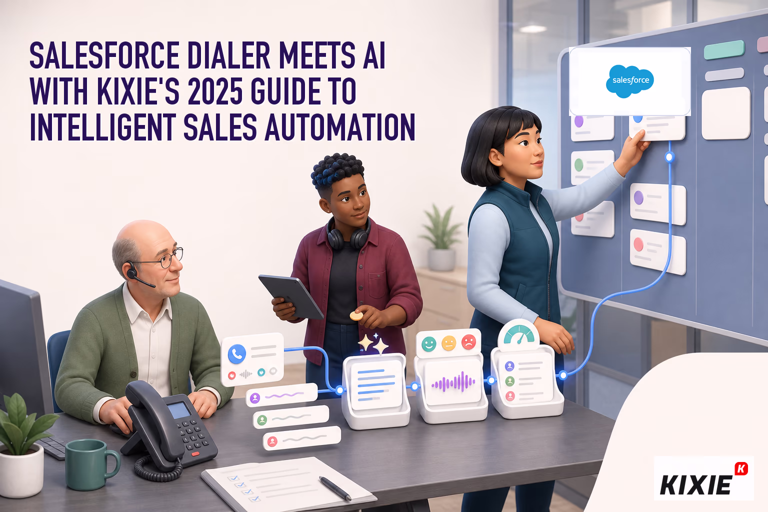 Salesforce Dialer Meets AI With Kixie's 2025 Guide to Intelligent Sales Automation