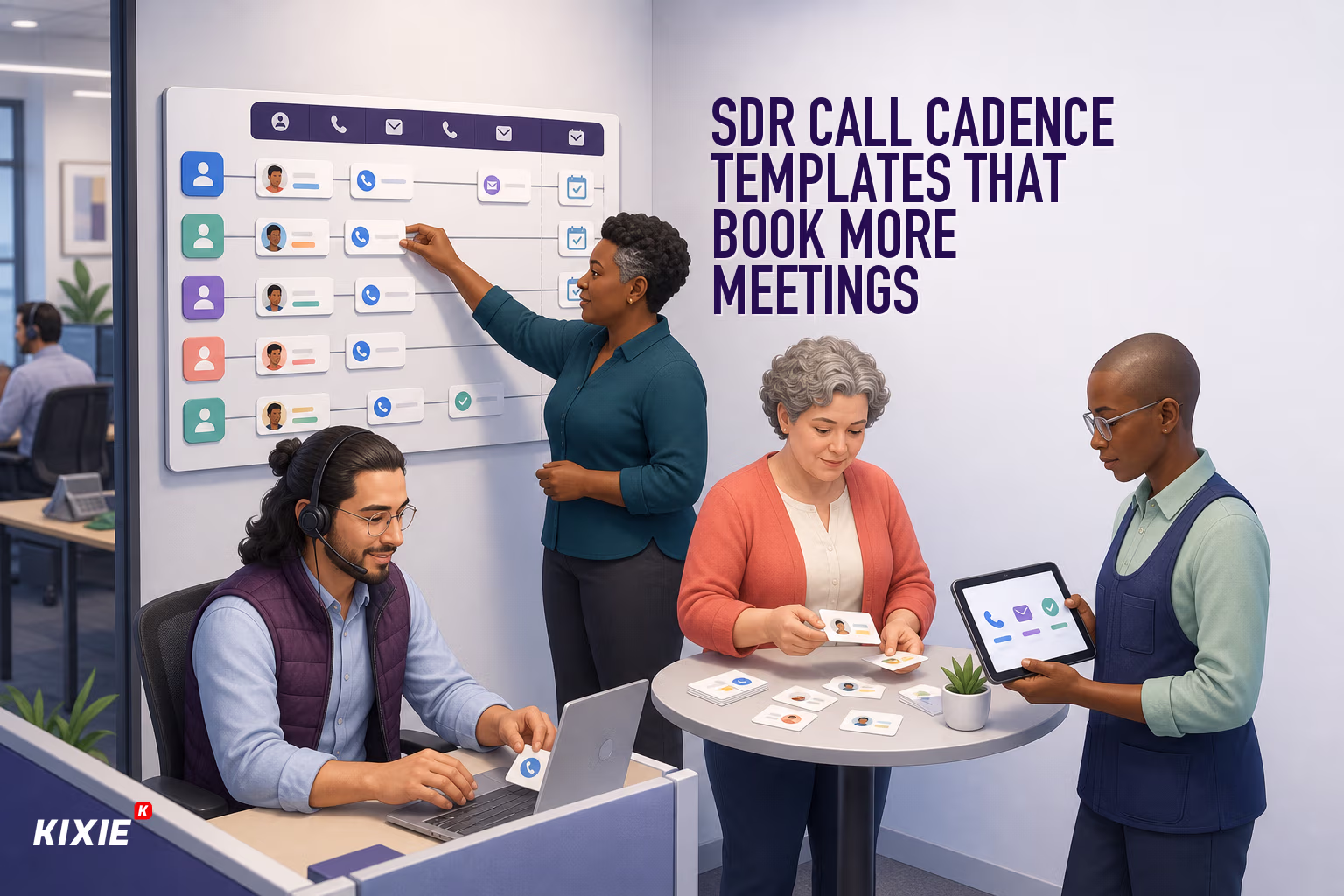 Illustration for SDR Call Cadence Templates That Book More Meetings