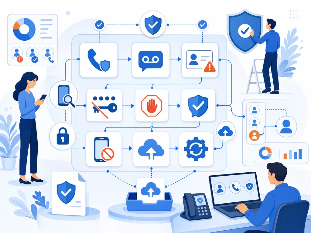 Spam Likely call prevention checklist illustration